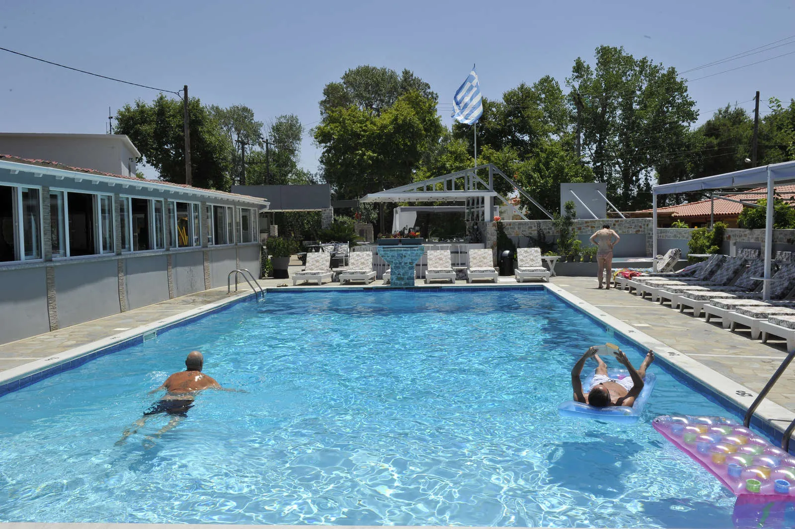 A swim in the pool